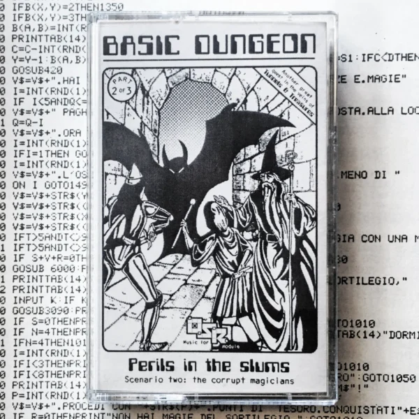 HDK 43 † BASIC DUNGEON "Perils in the slums scenario 2: the Corrupt Magicians" CASSETTE