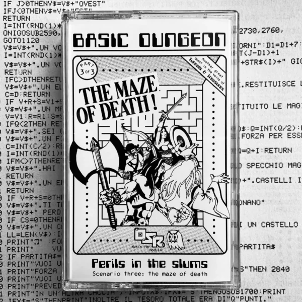 HDK 62 † BASIC DUNGEON "Perils in the slums scenario 3: the Maze of Death" CASSETTE