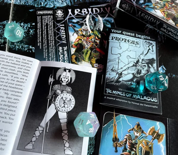 HDK 211 † ARBADAX "The Mines of Malagus" CASSETTA + BOOKLET - immagine 3
