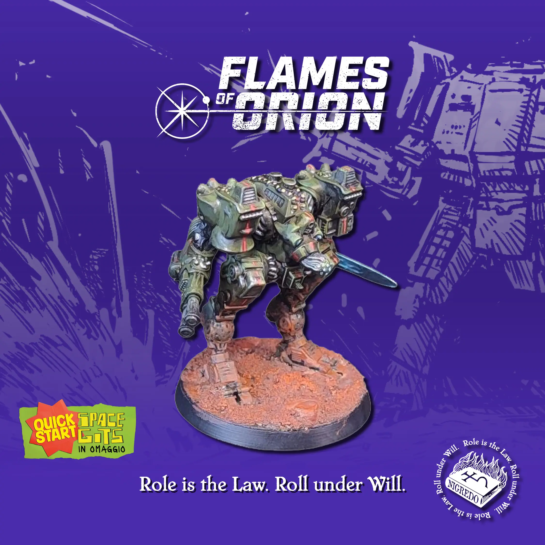 Flames of Orion: Miniatura Ufficiale - Mech "Volontà di Dio"