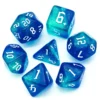 Glitter Light Blue - Splashed/White